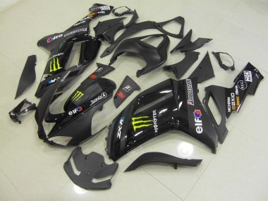 2007-2008 Black Monster ZX6R Motorcycle Fairings