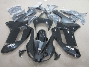 2007-2008 Black White ZX6R Motorcycle Fairings