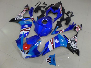 2007-2008 Blue White Black Stickers YZF R1 Motorcycle Fairings