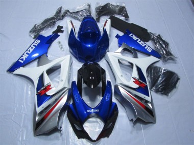 2007-2008 Blue White GSXR 1000 Motorcycle Fairing