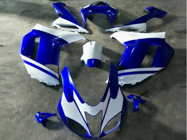 2007-2008 Blue White ZX6R Motorcycle Fairings