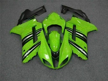 2007-2008 Green Black ZX6R Motorcycle Fairings