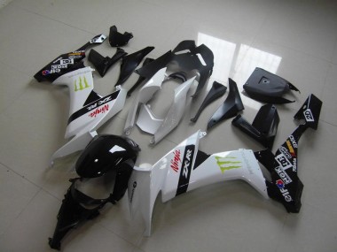 2008-2010 White Monster ZX10R Motorcycle Fairings