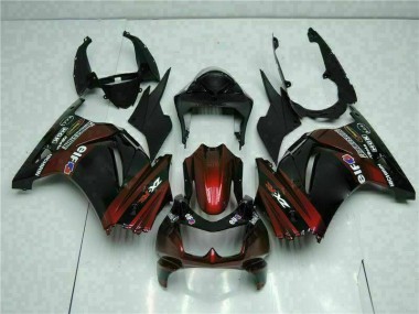 2008-2012 Black EX250 Motorcycle Fairing Kits & Plastic