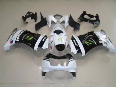 2008-2012 Black White Monster ZX250R Motorcycle Fairings