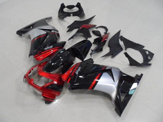 2008-2012 Candy Red Black Silver ZX250R Motorcycle Fairings