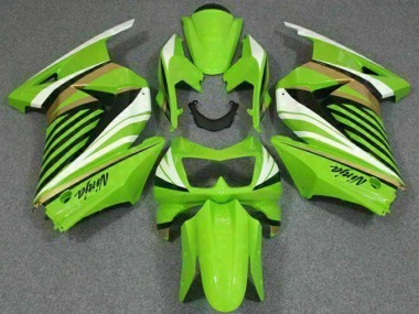 2008-2012 Green White Black Ninja EX250 Motorcycle Fairings