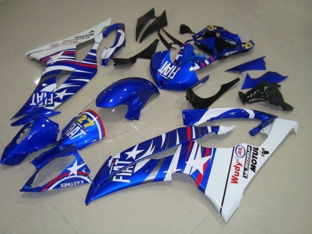 2008-2016 Blue White Fiat 27 Red Wudy YZF R6 Motorcycle Fairings