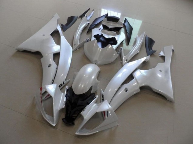 2008-2016 Pearl White YZF R6 Motorcycle Fairings