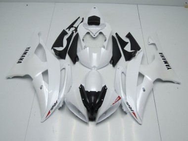 2008-2016 Pearl White and Red Sticker YZF R6 Motorcycle Fairings