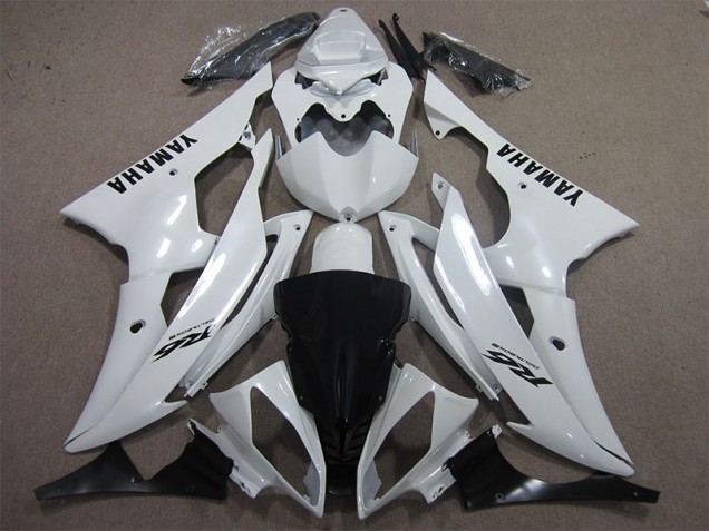 2008-2016 White Black Decal YZF R6 Motorcycle Fairings