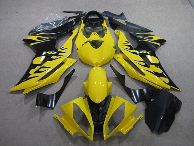 2008-2016 Yellow Black Flame YZF R6 Motorcycle Fairings