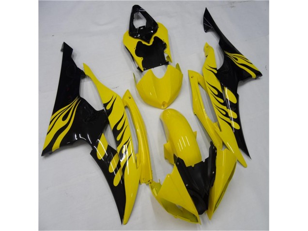 2008-2016 Yellow Black YZF R6 Motorcycle Fairings