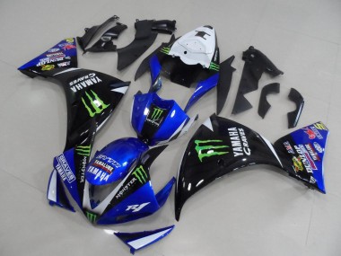 2009-2011 Blue Black Monster YZF R1 Motorcycle Fairings