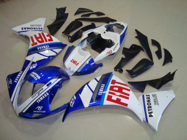 2009-2011 Blue White Fiat YZF R1 Motorcycle Fairings