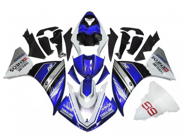 2009-2011 White Blue Silver YZF R1 Motorcycle Fairings