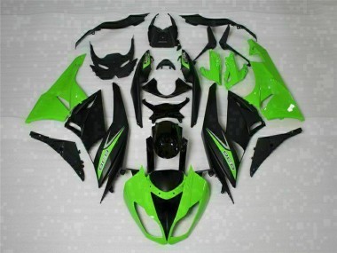 2009-2012 Black Green 636 ZX6R Motorcycle Fairings