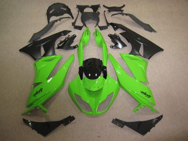 2009-2012 Black Green ZX6R Motorcycle Fairing