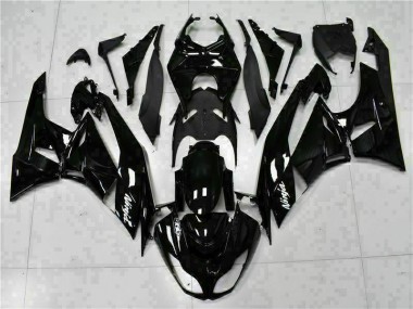 2009-2012 Black White Ninja ZX6R Motorcycle Fairings