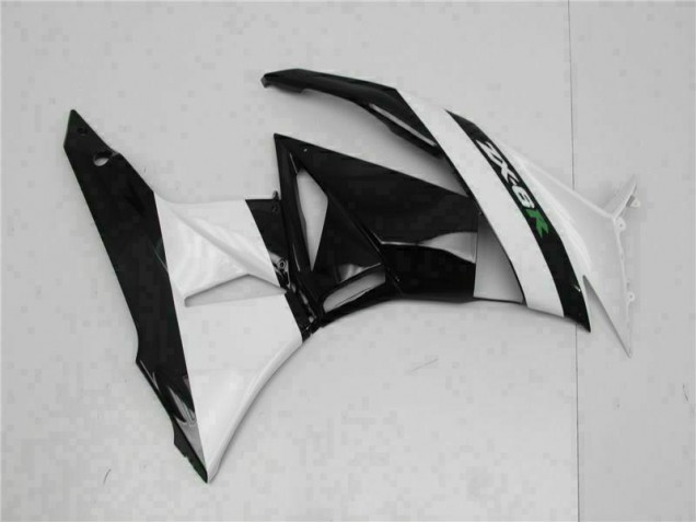 2009-2012 Black White ZX6R Motorcycle Fairings