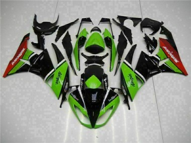 2009-2012 Green Black Red ZX6R Motorcycle Fairings