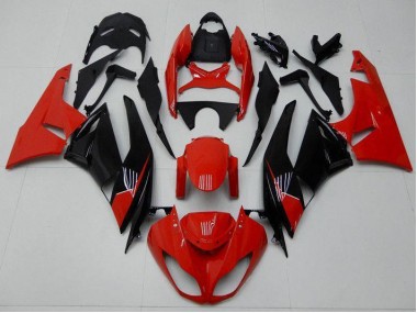 2009-2012 Red Black ZX6R Motorcycle Fairings