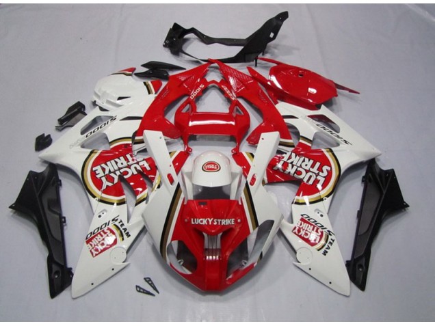 2009-2014 Red White Lucky Strike S1000RR Motorcycle Fairings