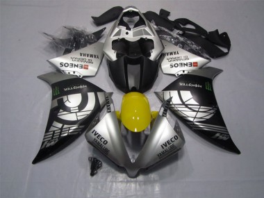 2012-2014 Black Silver Iveco Yamalube Monster YZF R1 Motorcycle Fairings