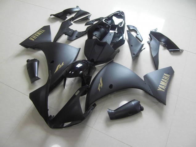 2012-2014 Matte Black Gold Sticker YZF R1 Motorcycle Fairings