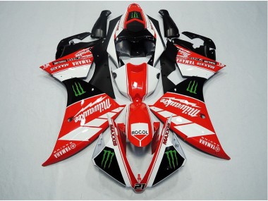 2012-2014 Red White Rocol YZF R1 Motorcycle Fairings