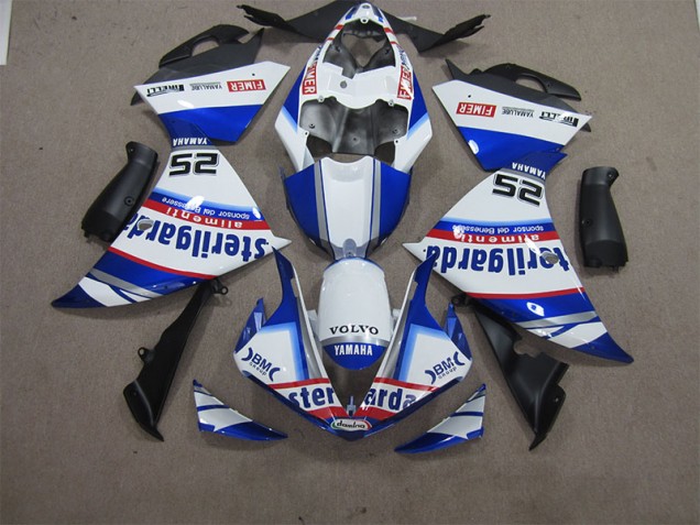 2012-2014 White Blue Volvo Sterilgarda 25 YZF R1 Motorcycle Fairings