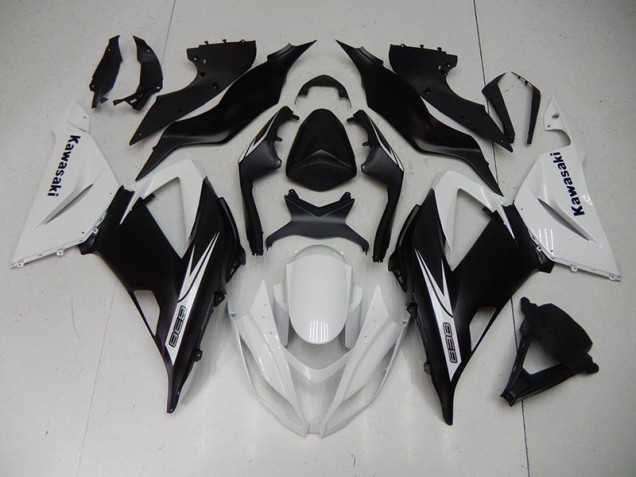 2013-2018 Black White ZX6R Motorcycle Fairings