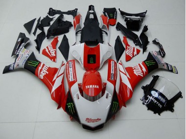 2015-2019 Red White Monster YZF R1 Motorcycle Fairings