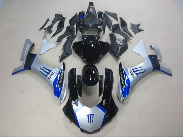 2015-2019 Silver Black Blue Monster YZF R1 Motorcycle Fairings