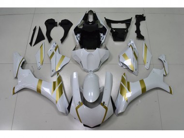 2015-2019 White with Gold Decal YZF R1 Motorcycle Fairings