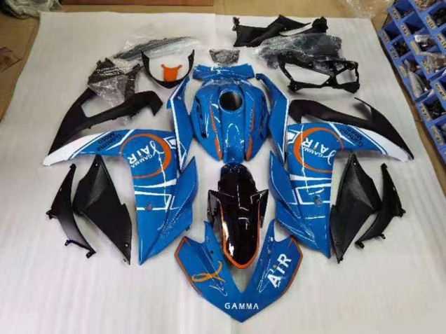 2015-2022 Blue and White YZF R3 Motorcycle Fairings